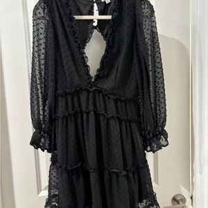 Black Ruffled Dress